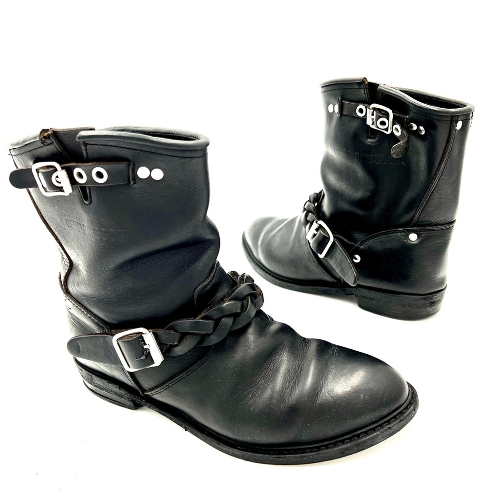 🎁 BLACK FRIDAY SALE 🎁GOLDEN GOOSE GGDB BIKER MOTO MOTORCYCLE BOOTS 38/8